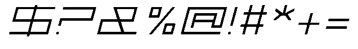 Maya Indigo Thin Italic Font OTHER CHARS