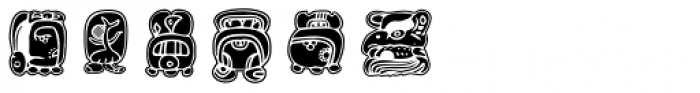 Maya Month Glyphs Font UPPERCASE