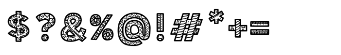 Mayaglyph Outline Font OTHER CHARS