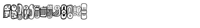 Mayan Back Affixes 1 Font UPPERCASE