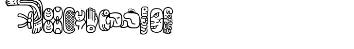 Mayan Back Affixes 1 Font LOWERCASE