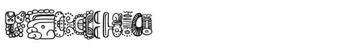 Mayan Front Affixes 1 Font UPPERCASE