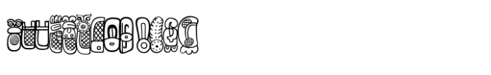 Mayan Front Affixes 1 Font LOWERCASE