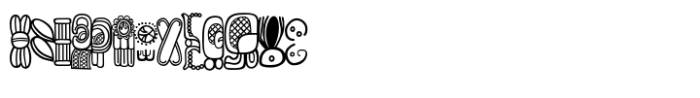 Mayan Front Affixes 2 Font UPPERCASE
