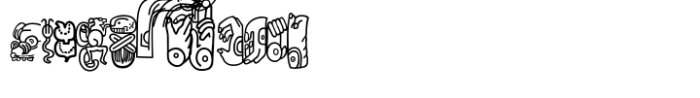 Mayan Front Affixes 2 Font LOWERCASE