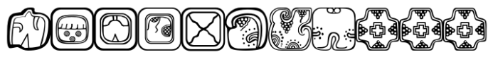 Mayan Main Sign 1 Font UPPERCASE