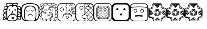 Mayan Main Sign 1 Font UPPERCASE