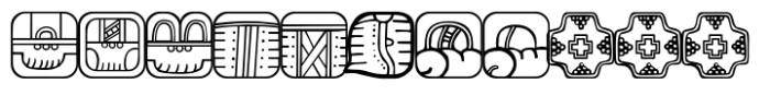 Mayan Main Sign 1 Font LOWERCASE