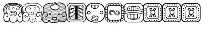 Mayan Main Sign2 Font LOWERCASE
