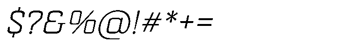 Mazestic Sans Extra Light Italic Font OTHER CHARS