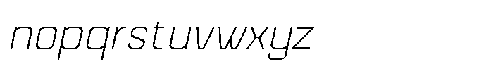 Mazestic Sans Thin Italic Font LOWERCASE