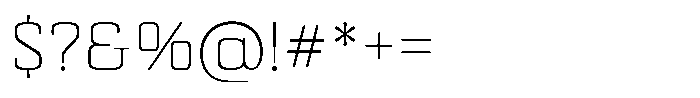 Mazestic Sans Thin Font OTHER CHARS