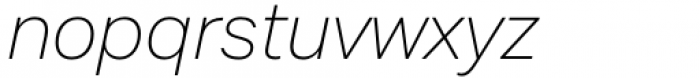 Mazin ExtraLight Italic Font LOWERCASE