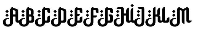 Mazinah Font UPPERCASE