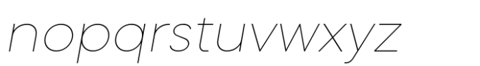 Mazzard H Thin Italic Font LOWERCASE