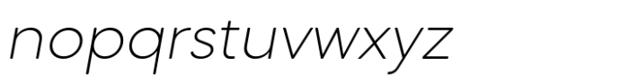 Mazzard Soft M Extra Light Italic Font LOWERCASE