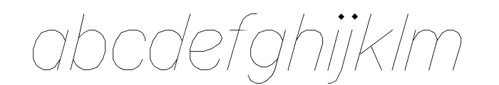 MAD Sans Fill Light Italic Font LOWERCASE