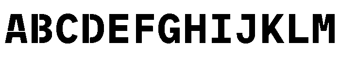 MaaxMonoSemiStencil Bold Font UPPERCASE