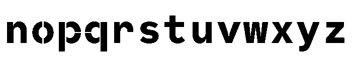 MaaxMonoSemiStencil Bold Font LOWERCASE