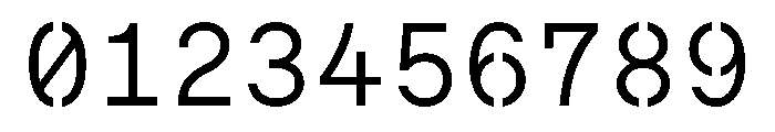 MaaxMonoSemiStencil Regular Font OTHER CHARS