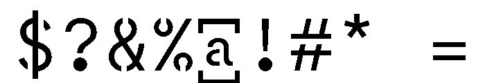MaaxMonoSemiStencil Regular Font OTHER CHARS