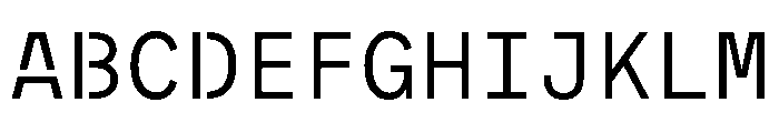 MaaxMonoSemiStencil Regular Font UPPERCASE
