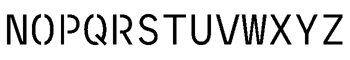 MaaxMonoSemiStencil Regular Font UPPERCASE