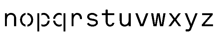 MaaxMonoSemiStencil Regular Font LOWERCASE