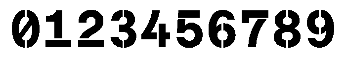MaaxMonoStencil Bold Font OTHER CHARS