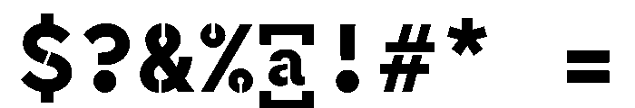 MaaxMonoStencil Bold Font OTHER CHARS