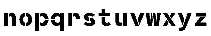 MaaxMonoStencil Bold Font LOWERCASE