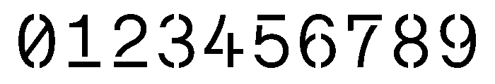 MaaxMonoStencil Regular Font OTHER CHARS