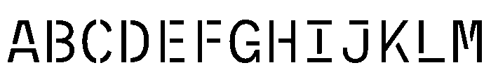 MaaxMonoStencil Regular Font UPPERCASE