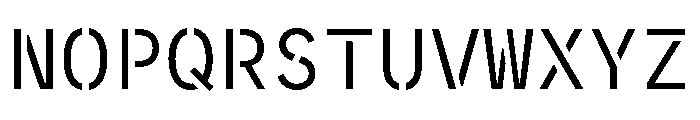 MaaxMonoStencil Regular Font UPPERCASE