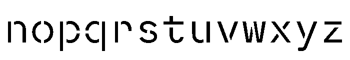 MaaxMonoStencil Regular Font LOWERCASE