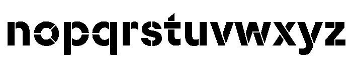 MaaxRawStencil Bold Font LOWERCASE