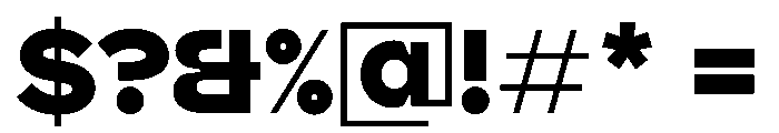 MaaxUnicase Black Font OTHER CHARS