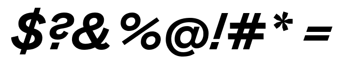 Mabry Pro Bold Italic Font OTHER CHARS
