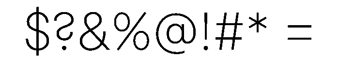 MacanHebrew ExtraLight Font OTHER CHARS