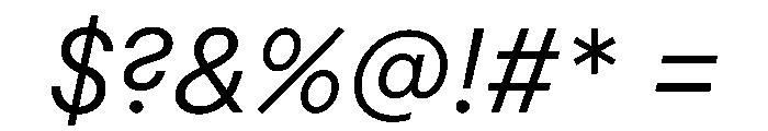 MacanHebrew RegularItalic Font OTHER CHARS