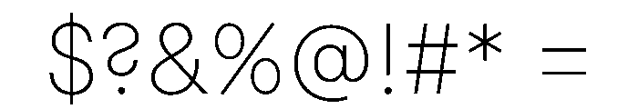 MacanHebrew Thin Font OTHER CHARS