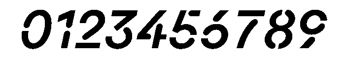 MacanStencil SemiBoldItalic Font OTHER CHARS