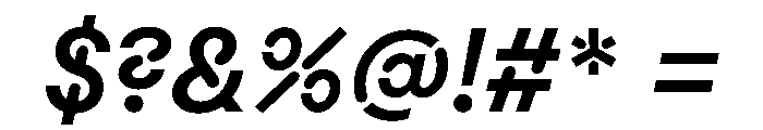 MacanStencil SemiBoldItalic Font OTHER CHARS