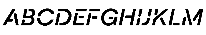 MacanStencil SemiBoldItalic Font UPPERCASE