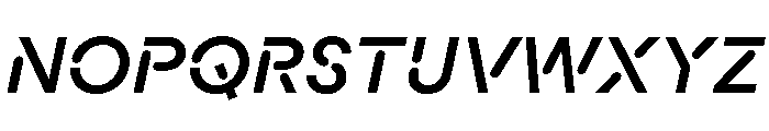 MacanStencil SemiBoldItalic Font UPPERCASE