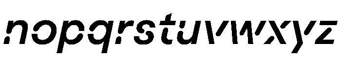 MacanStencil SemiBoldItalic Font LOWERCASE