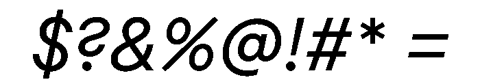 MacanThai BookItalic Font OTHER CHARS