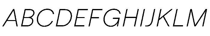 MacanThai ExtraLightItalic Font UPPERCASE