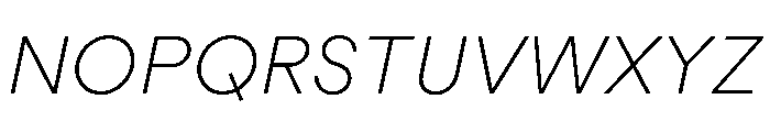 MacanThai ExtraLightItalic Font UPPERCASE