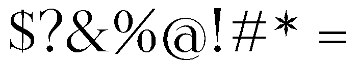 Mach Light Font OTHER CHARS